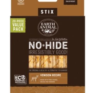 Earth Animal No Hide Stix Venison 20 Pack