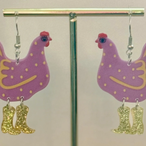 EarBobs These Boots Were Made for Squawking Henrique Egglasses Earrings