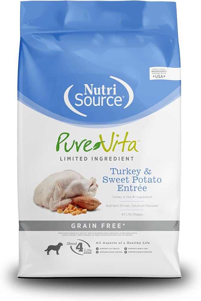 Image showcasing Pure Vita - Turkey & Sweet Potato - 12# Dog Food - Retail Store