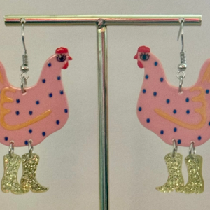 EarBobs These Boots Were Made for Squawking Reba Earrings