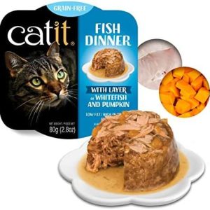 Catit Fish Dinner Whitefish & Pumpkin 2.8oz Wet Cat Food