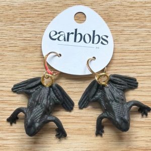 EarBobs Little Leaper Black Earrings