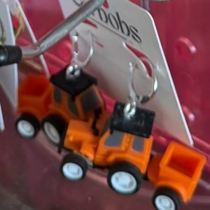 EarBobs Orange Tractors Earrings