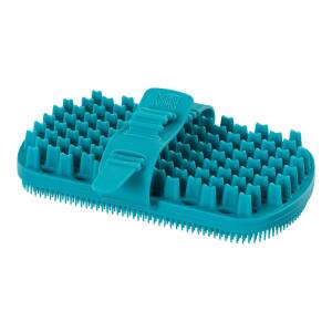 Messy Mutts Silicone Duel Sided Grooming Brush Blue