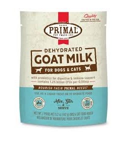 Primal Pet Foods 5.2oz Dehydrated Goat Milk for Dogs & Cats Pouch