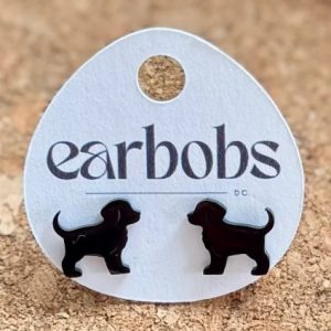 EarBobs Fetchin' Black Studs Earrings