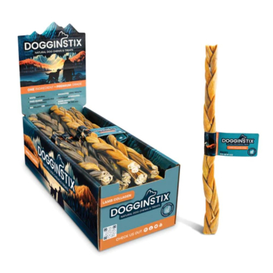 DogginStix 6" Braided Lamb Collagen Dog Chew DogginStix 6" Braided Lamb Collagen Dog Chew