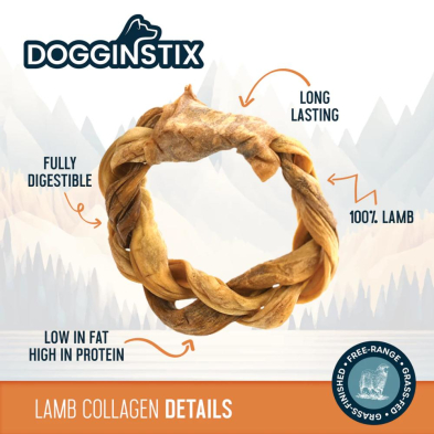 DogginStix Braided Lamb Collagen Ring DogginStix Braided Lamb Collagen Ring