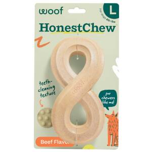 WOOF HonestChew Dog Toy Infinity Long Lasting Dog Chews Made with Plant Based Ingredients Splinter Resistant Great for Cane Corsos, Bulldogs, Rottweilers, and Other Power Chewers