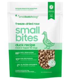 Small Batch Freeze Dried Small Bites 19oz Duck Dog food