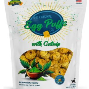 WMF Cat Egg & Catnip Puffs 1oz Cat Treat Wild Meadow Farms