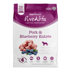 Pure Vita Pork & Blueberry 12# Dog Food