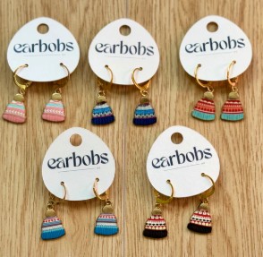 EarBobs Beanie Bobs Earrings Black