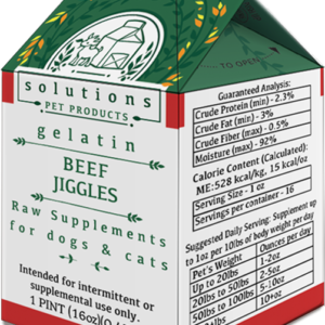 Solutions Pet Products Beef Jiggles 1 Quart / 32oz