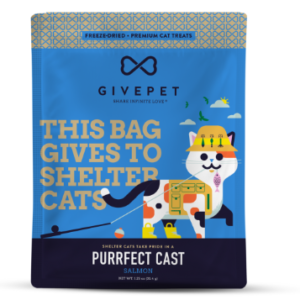 GivePet Purrfect Cast Freeze Dried Salmon 3.5oz Cat Treats