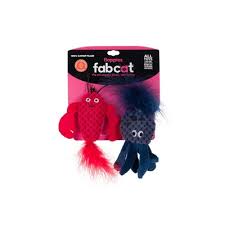 Fabcat 2pack Octopus & Lobster cat toy
