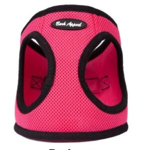 Bark Appeal Raspberry Mesh Harness SM