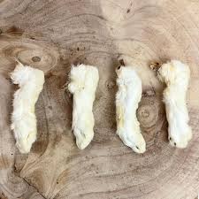 Fuzzy Rabbit Feet dog chew