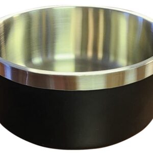 QT DOG Double Wall Bowl Black Large