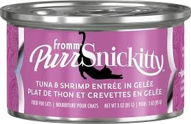 Fromm Purrsnickitty Tuna & Shrimp 3oz Gelee Cat Food Can