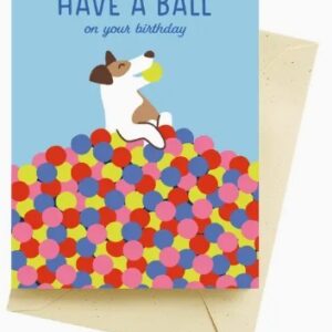 Seltzer Goods Happy Birthday Ball Puppy Card