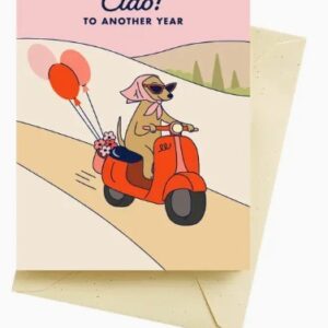 Seltzer Goods Happy Birthday Ciao Scooter Card Copy