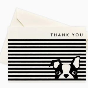 Seltzer Goods Thank You Dog Stripes 10 Count Card Box