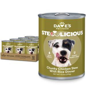 Dave's Chunky Chicken & Rice Stew 13.2oz Dog Food Can
