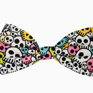 Huxley & Kent Cotton Candy Skulls Bow Tie LG/XLG