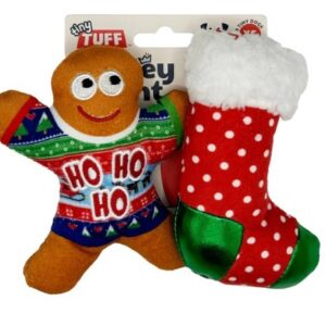 Huxley & Kent Ugly Sweater Party Tiny Tuff 2 Pack Dog Toys