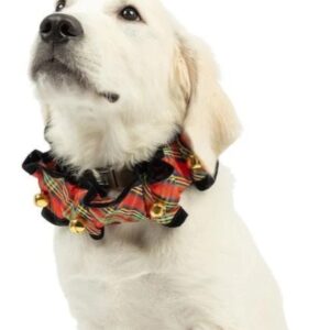 Huxley & Kent Shiny Christmas Plaid Scrunchie LG