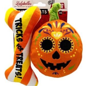 Huxley & Kent Pumpkin Treats Tiny Tuff 2pk Dog Toys