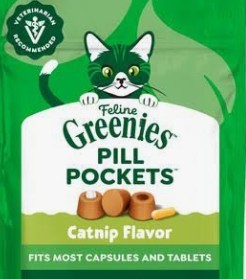 Greenies Catnip Flavor Feline Pill Pockets 1.6oz