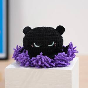 Cheerhunting Petkin Cozy Animal Squeaky Dog Toy Black