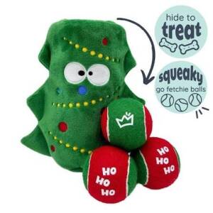 Huxley & Kent Hunt 'n Squeak Xmas Tree Dog Toy