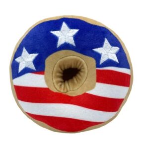 Huxley & Kent Stars & Stripes Donut Dog Toy Small